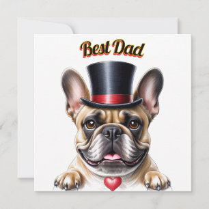 French Bulldog Herz Vatertag Bulldogge Einladung