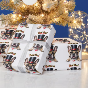 French Bulldog Herz Vatertag Bulldogge Geschenkpapier