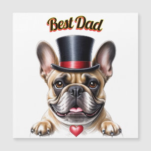 French Bulldog  Herz Vatertag Bulldogge Magnetkarte