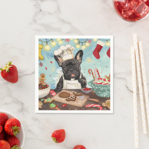 French Bulldog Holiday Baking: Festliche Weihnacht Serviette