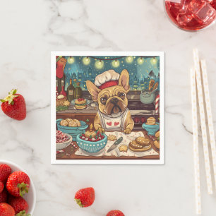 French Bulldog Holiday Baking: Festliche Weihnacht Serviette