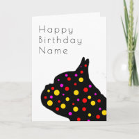 French Bulldog Jewel Art Déco Carte d'anniversaire