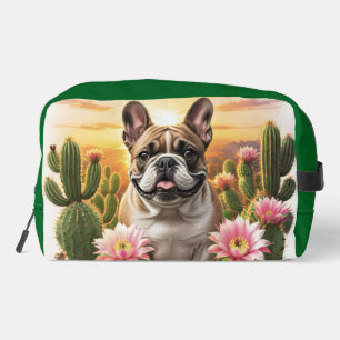 French Bulldog Kaktus Französische Bulldogge Waschbeutel