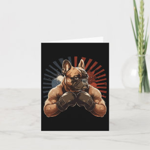 French Bulldog Kickboxing Martial Art Boxing Dog G Karte