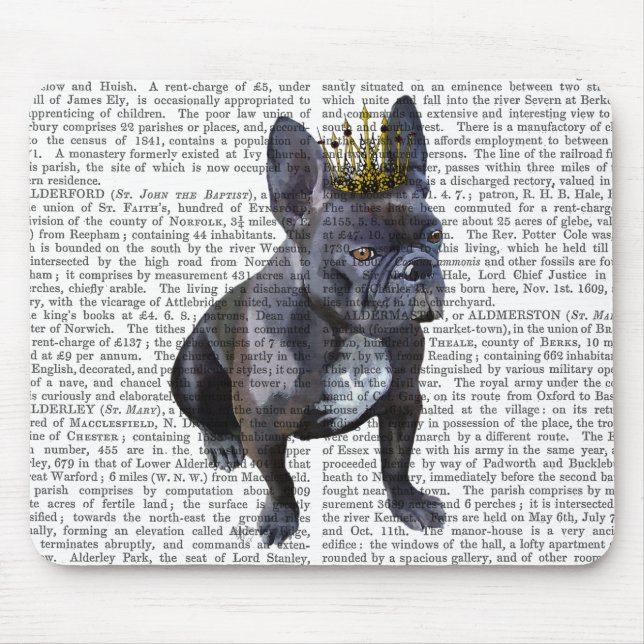 French Bulldog King Mousepad (Vorne)