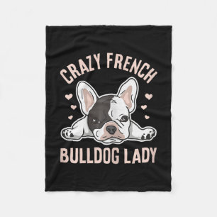 French Bulldog Lady Design für Ihre französische E Fleecedecke