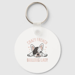 French Bulldog Lady Design für Ihre französische E Schlüsselanhänger
