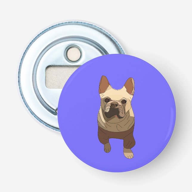 French Bulldog, Lavender Purple Flaschenöffner (Vorderseite)
