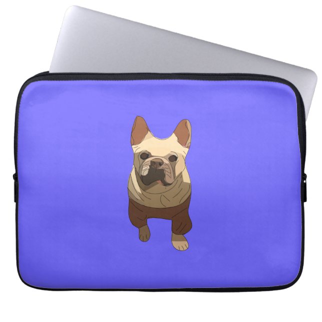 French Bulldog, Lavender Purple Laptopschutzhülle (Vorderseite)