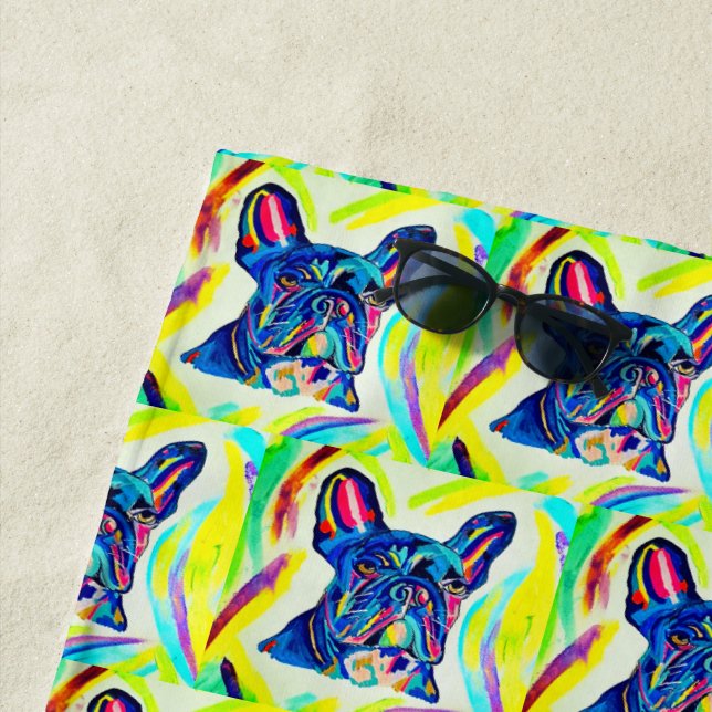 French Bulldog Liebe Beach Handtuch (Beispiel)