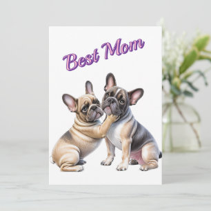 French Bulldog Liebe französische Bulldogge Dankeskarte