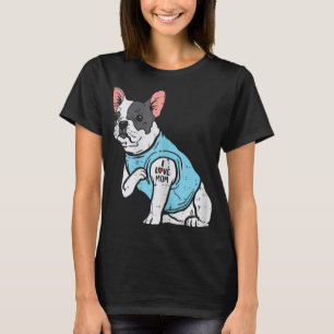 French Bulldog Liebe Mama Tattoo Frenchie Dog Eige T-Shirt