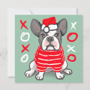 French bulldog Love Carte de voeux Holiday