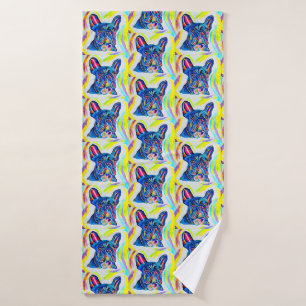 French Bulldog Love Serviette de bain