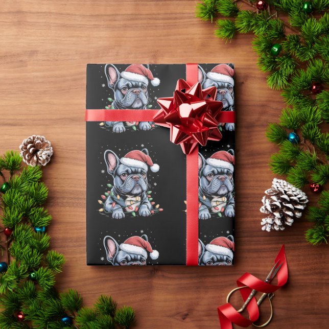 French Bulldog Lover Frenchie Weihnachtsfeier Xmas Geschenkpapier (Feiertagsgeschenk)