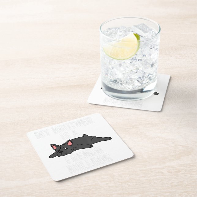 French Bulldog Lover Stone Untersetzer| Lover Gift Rechteckiger Pappuntersetzer (Vor Ort)