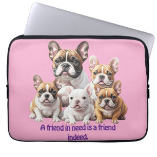 French Bulldog lustige Freunde Bulldoggen Laptopschutzhülle