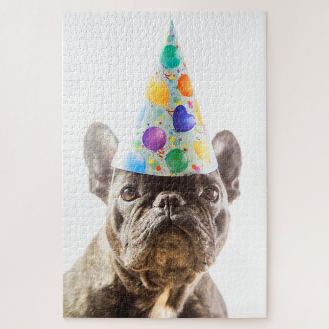 French Bulldog mit Party Hat (Vertikal)