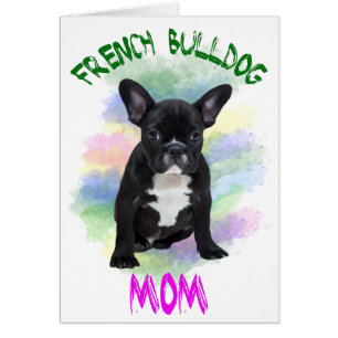 French Bulldog Mom Water Color Oil Peinture Art