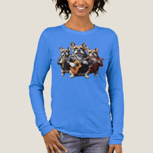 French Bulldog Musikband Französische Bulldoggen Tri-Blend Shirt