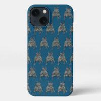 French Bulldog Niedlich Hund Silhouette Grid White