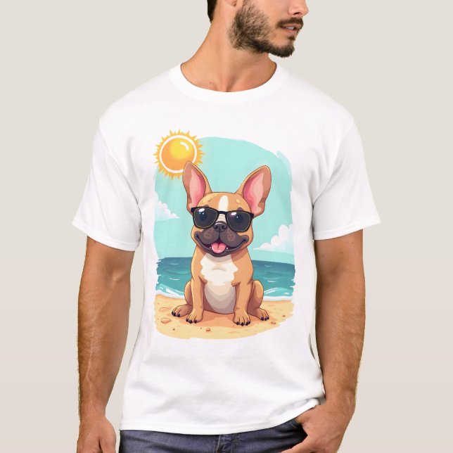 French Bulldog on Vacation T-Shirt (Vorderseite)
