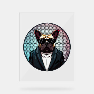 French Bulldog Party Man Acrylschild