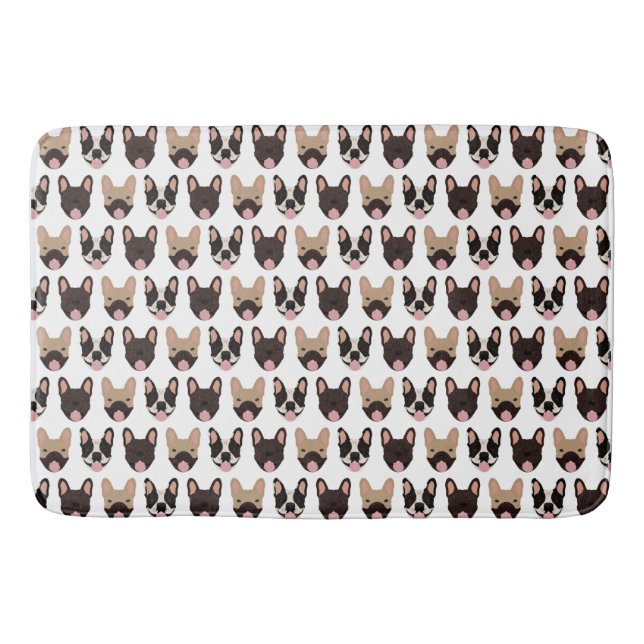 French Bulldog Pattern Badematte (Vorderseite)