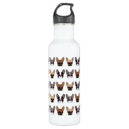 French Bulldog Pattern Edelstahlflasche