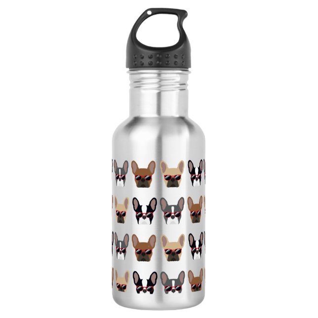 French Bulldog Pattern Edelstahlflasche (Vorderseite)