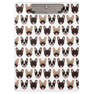 French Bulldog Pattern Klemmbrett