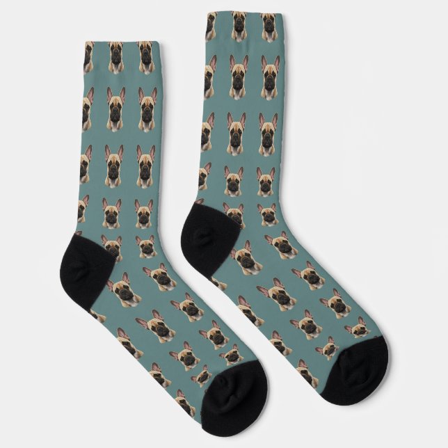 French Bulldog Pattern Socken (Rechts)
