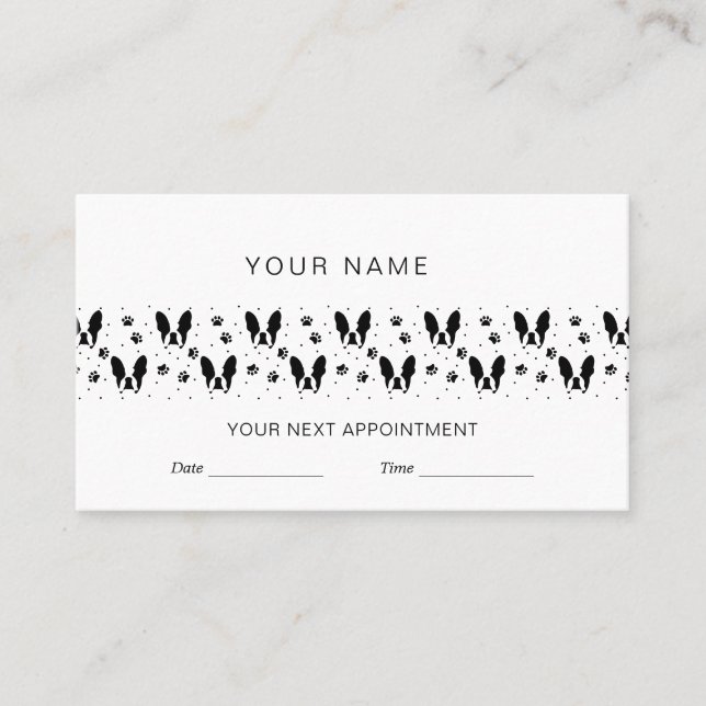 French Bulldog Pattern Terminkarte (Vorderseite)