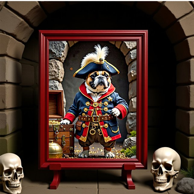 French Bulldog Pirate Regal Explorer Poster (Von Creator hochgeladen)