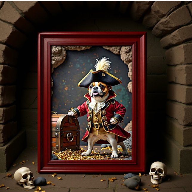 French Bulldog Pirate Treasure Guardian Poster (Von Creator hochgeladen)