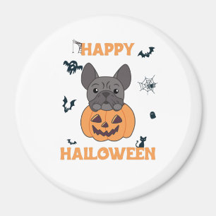 French Bulldog Pumpkin Sweet Hogs Happy Halloween Magnet