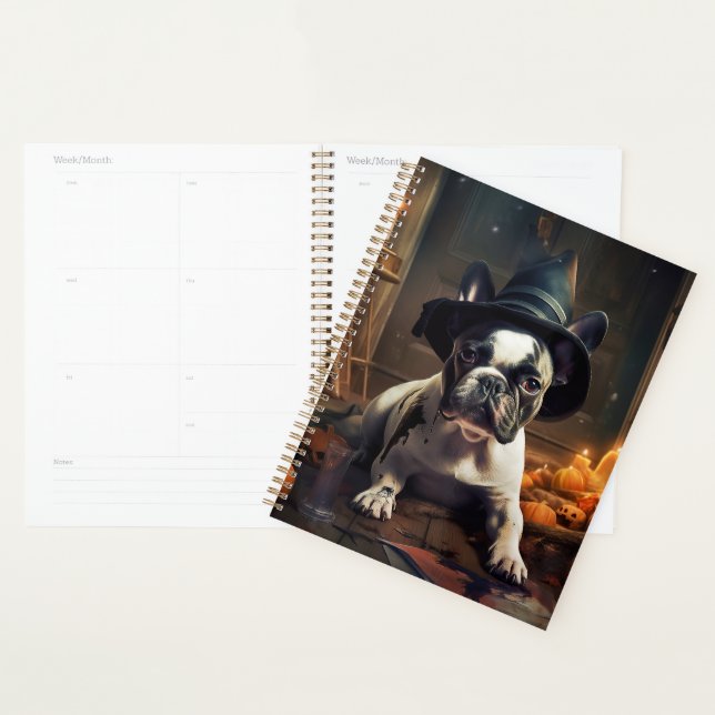 French Bulldog Pumpkins Halloween Beängstigend Planer (Anzeige)