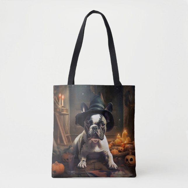 French Bulldog Pumpkins Halloween Beängstigend Tasche (Vorderseite)