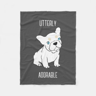 French Bulldog Puppy Cartoon Fleece Blanket
