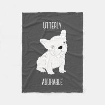 French Bulldog Puppy Cartoon Fleece Blanket