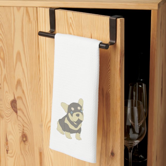 French Bulldog Puppy Cartoon Küchentücher (Drittel gefaltet)