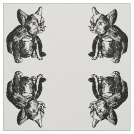 French Bulldog Puppy Custom Cotton Twill Stoff