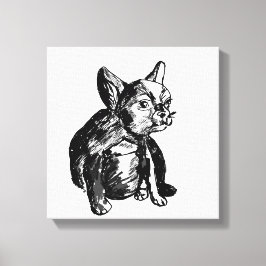 French Bulldog Puppy Zeichne Single drucken Leinwanddruck