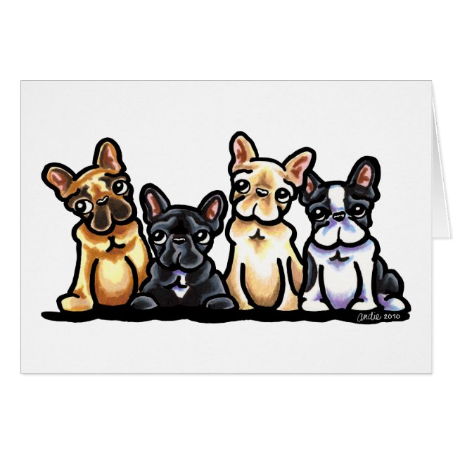 French Bulldog Quartett (Vorderseite (Horizontal))