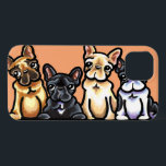 French Bulldog Quartett Case-Mate iPhone Hülle<br><div class="desc">Aus Andies originaler Tinte & farbiger Bleistiftzeichnung von 4 Farben französischer Bulldogs: fawn,  black,  creme und schwarz/weiß. Ideal für französische Liebhaber.</div>