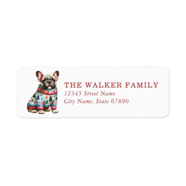 French Bulldog Return Address Labels (Vorne)