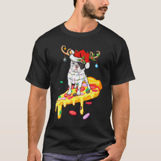 French Bulldog Riding Pizza French Bulldog Christm T-Shirt