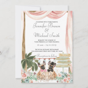 French Bulldog rustikal boho Einladung