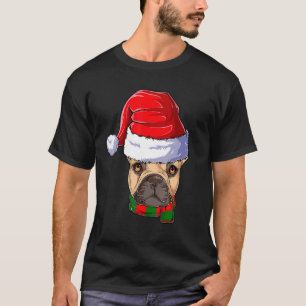 French Bulldog Santa Claus Apparel Weihnachtshund T-Shirt