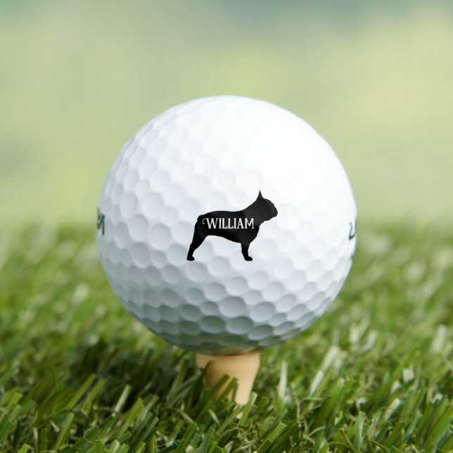 French Bulldog Silhouette Individuelle Name Golfball (Insitu T-Shirt)